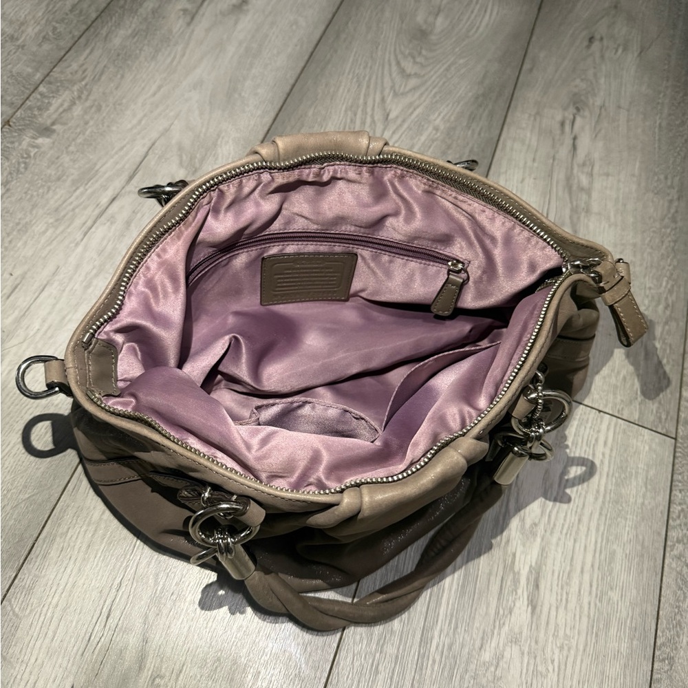 COACH Y2K Madison Sophia Gray Leather Shoulder Purse J1293-F22563 Shimmering - Picture 5 of 7